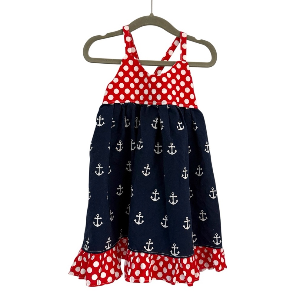 Sailor Anchor Print  2T Flowy Dress